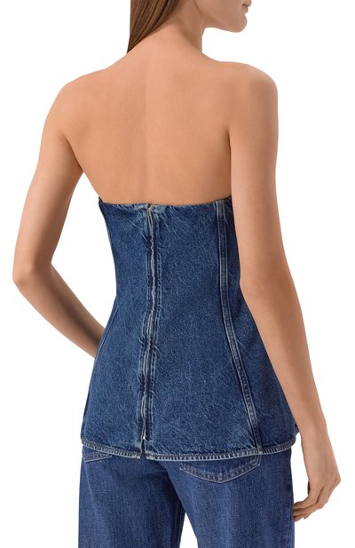 Джинсовый топ-корсет lara AGOLDE, арт. A74031254, фото 4