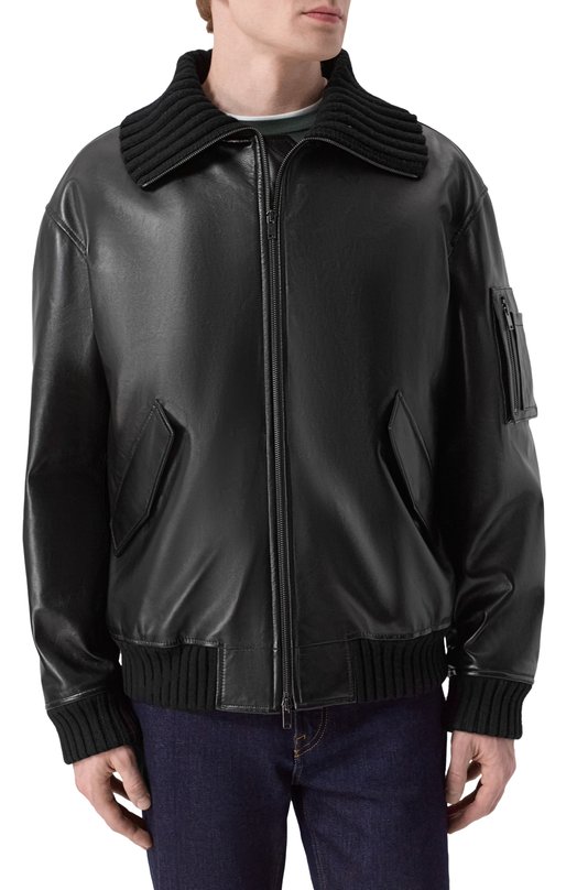 Кожаный бомбер MVST M25.1PM.0004*/PL0NGE Чёрный  M25.1PM.0004*/PL0NGE Фото 3