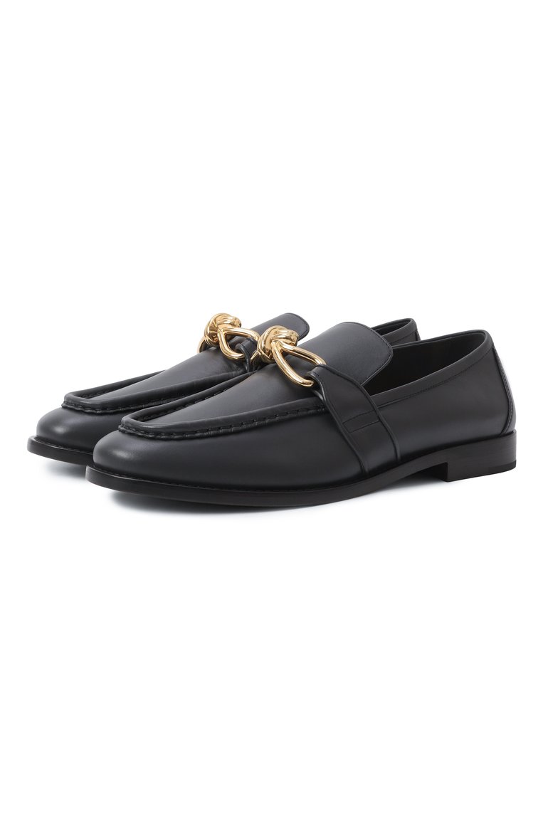 Мужские кожаные лоферы astaire BOTTEGA VENETA темно-синего цвета, арт. 796447 V4R30 | Фото 1 (Нос: Не проставлено; Материал сплава: Проставлено; Материал внешний: Натуральная кожа; Стили: Кэжуэл)