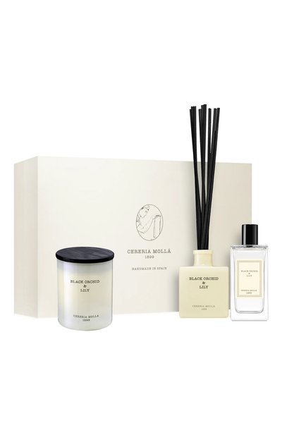 Подарочный сет iii black orchid & lily (230g+2x100ml) (230g)+100мл+100м CERERIA MOLLA 1899, арт. 8424405053195, фото 1