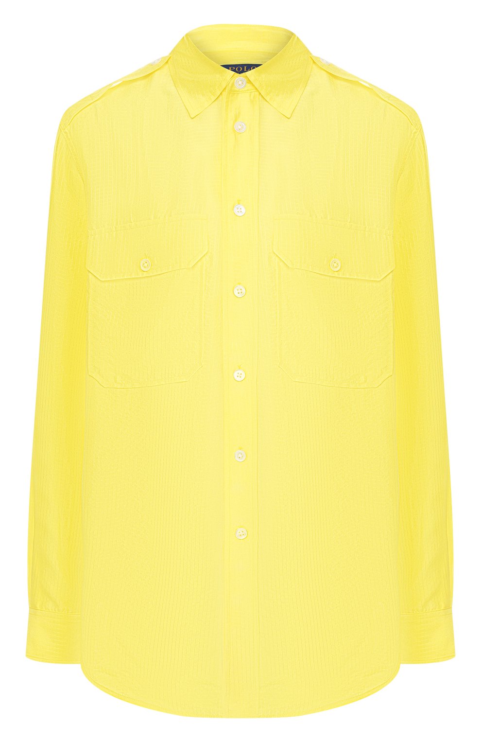 Шелковая рубашка POLO RALPH LAUREN желтого цвета по цене 27750 руб., арт. 211744749, фото 1 Шелковая рубашка POLO RALPH LAUREN, арт. 211744749, фото 1