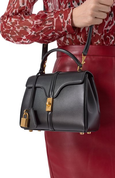 Сумка 16 mini CELINE черного цвета по цене 469500 руб., арт. 123103BEY/38N0, фото 2 Сумка 16 mini CELINE, арт. 123103BEY/38N0, фото 2