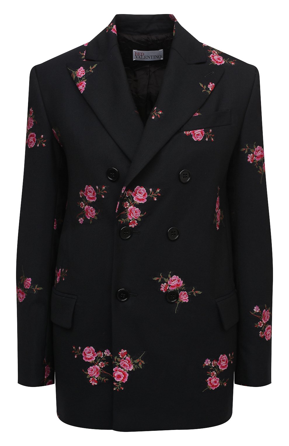 Шерстяной жакет REDVALENTINO черного цвета по цене 93850 руб., арт. UR0CEC40/5D4, фото 1 Шерстяной жакет REDVALENTINO, арт. UR0CEC40/5D4, фото 1