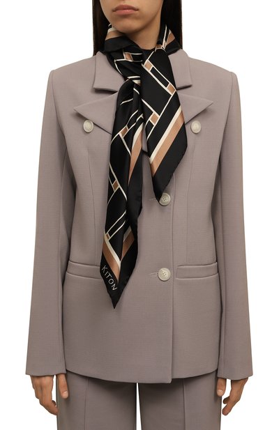 Шелковый платок KITON, арт. D53754K0550F03, фото 2