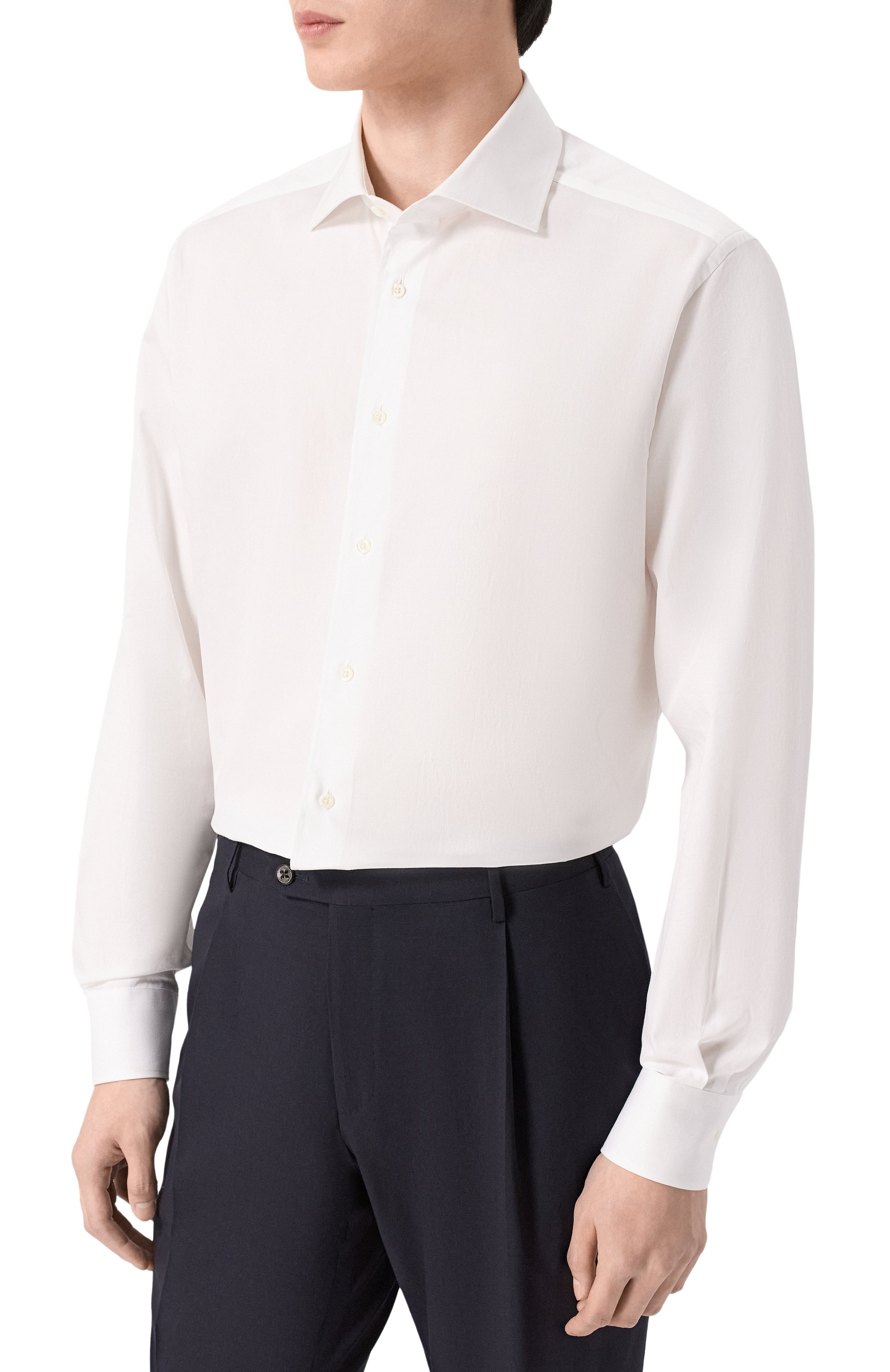 Хлопковая сорочка CORNELIANI белого цвета по цене 29950 руб., арт. 27P100/2711625, фото 3 Хлопковая сорочка CORNELIANI, арт. 27P100/2711625, фото 3