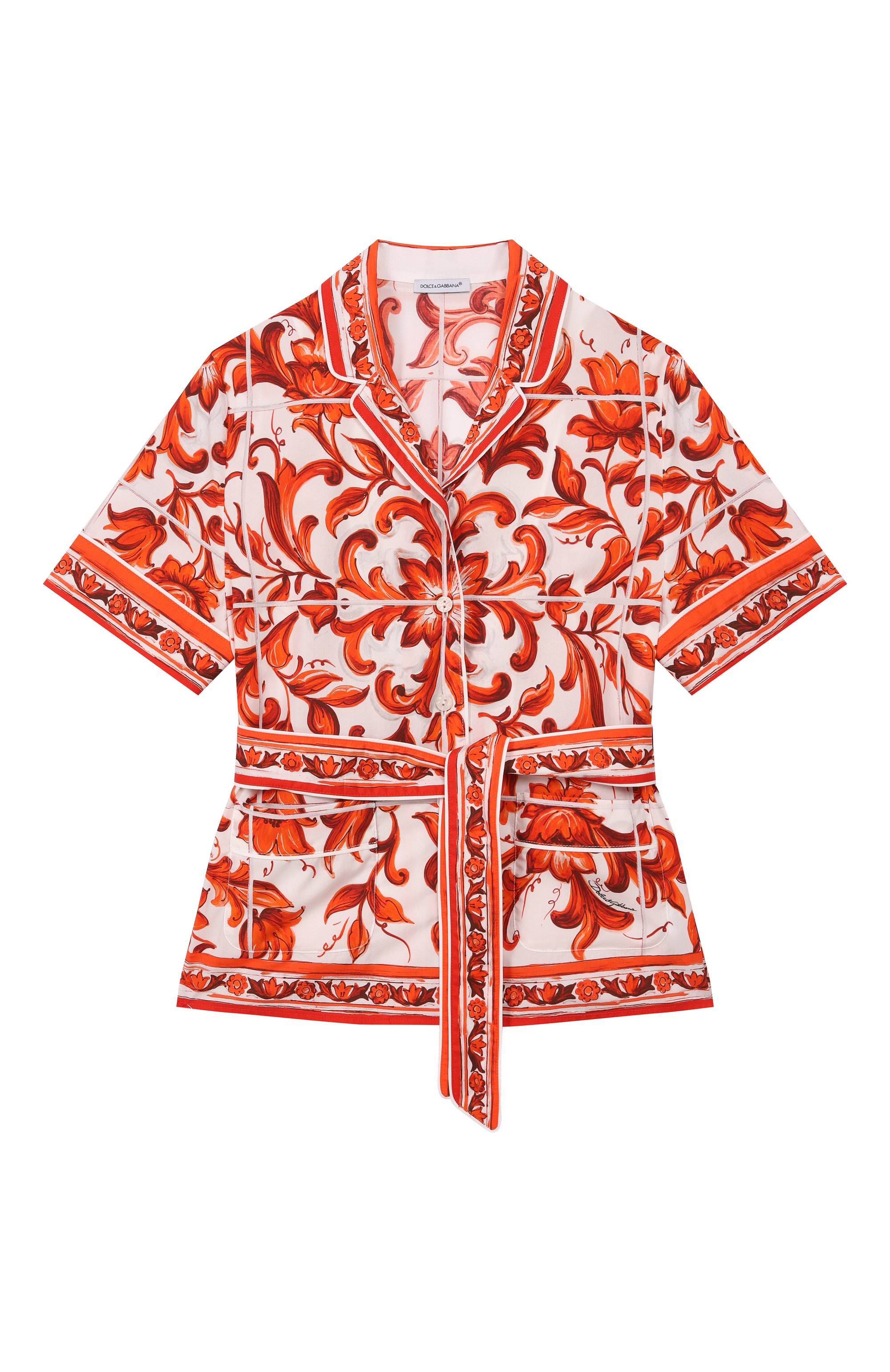 Хлопковая рубашка DOLCE & GABBANA, арт. L56S07/G7P4J_001, фото 1