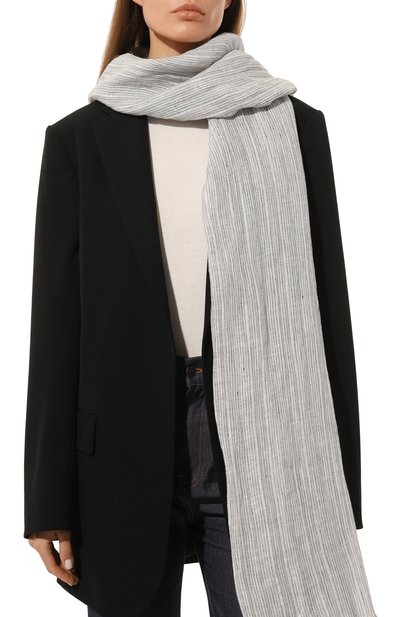 Палантин изо льна и вискозы BRUNELLO CUCINELLI, арт. MSCDAGL59, фото 2