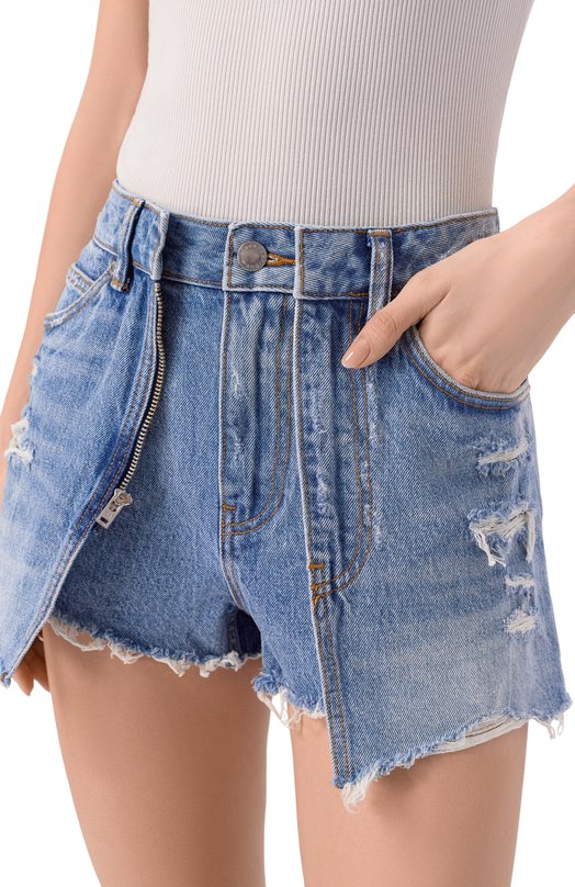 Джинсовый шорты Alexander Wang 4DC2265153 Голубой  4DC2265153 Фото 5