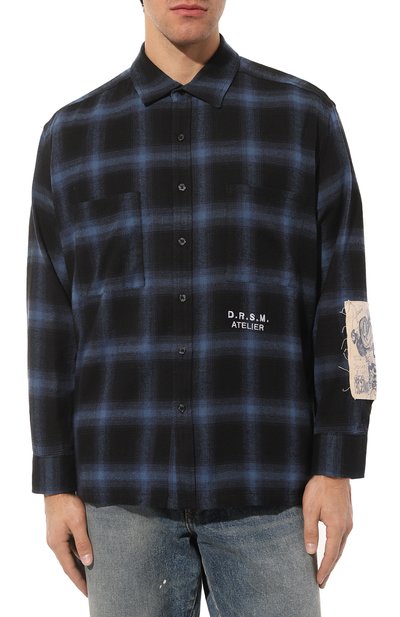 Хлопковая рубашка DOMREBEL, арт. MGALLERY/L0NGSLEEVE FLANNEL SHIRT, фото 3