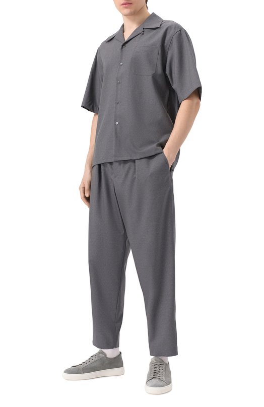 Шерстяные брюки Marni PUMU0017U4/TW839 Серый  PUMU0017U4/TW839 Фото 2