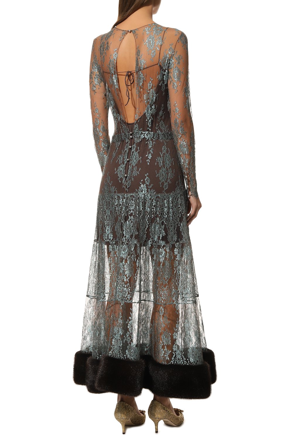 Платье с отделкой из меха норки YANA DRESS, арт. 1-23/7-001-КП550МН, фото 4