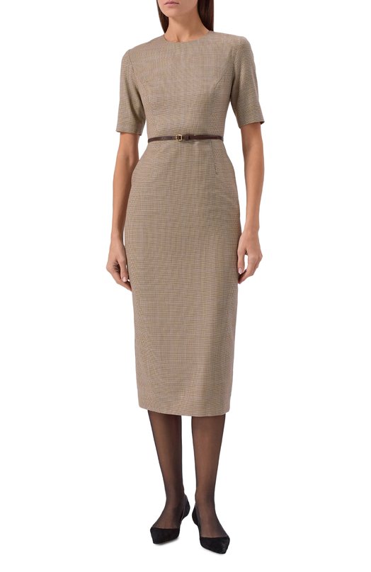 Шерстяное платье OLOLOL OLD341B/2586.PP102 Бежевый  OLD341B/2586.PP102 Фото 3