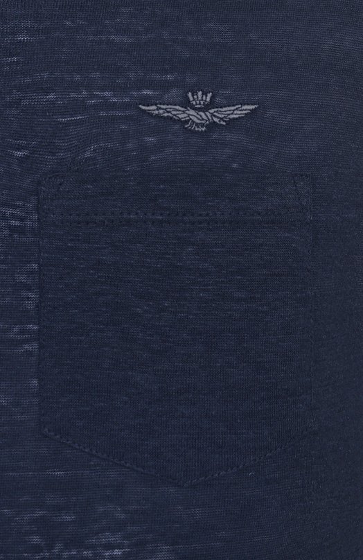 Льняная футболка Aeronautica Militare 251TS2402J679 Синий  251TS2402J679 Фото 6