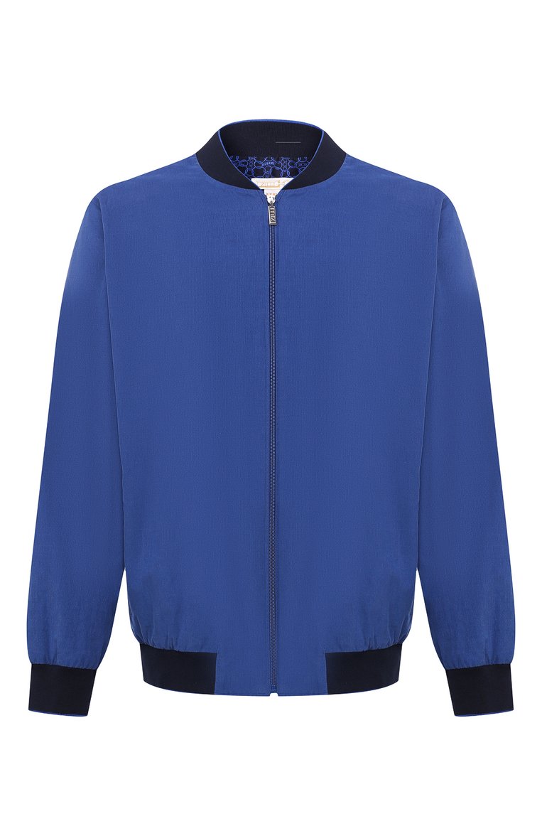 Мужской синий хлопковый бомбер ZILLI купить в интернет-магазине ЦУМ ...