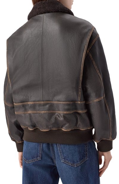 Кожаный бомбер DUNST, арт. UDJU5C102W2, фото 4