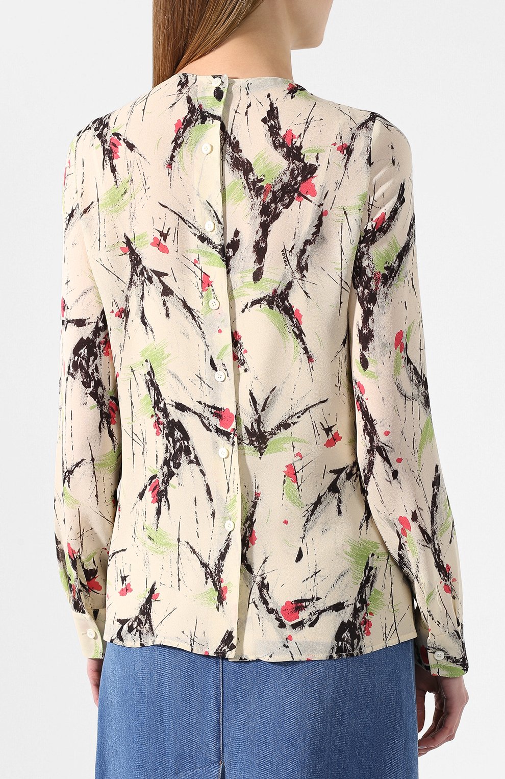 Блузка из вискозы PRADA, арт. P933H-1WWP-F0324, фото 4