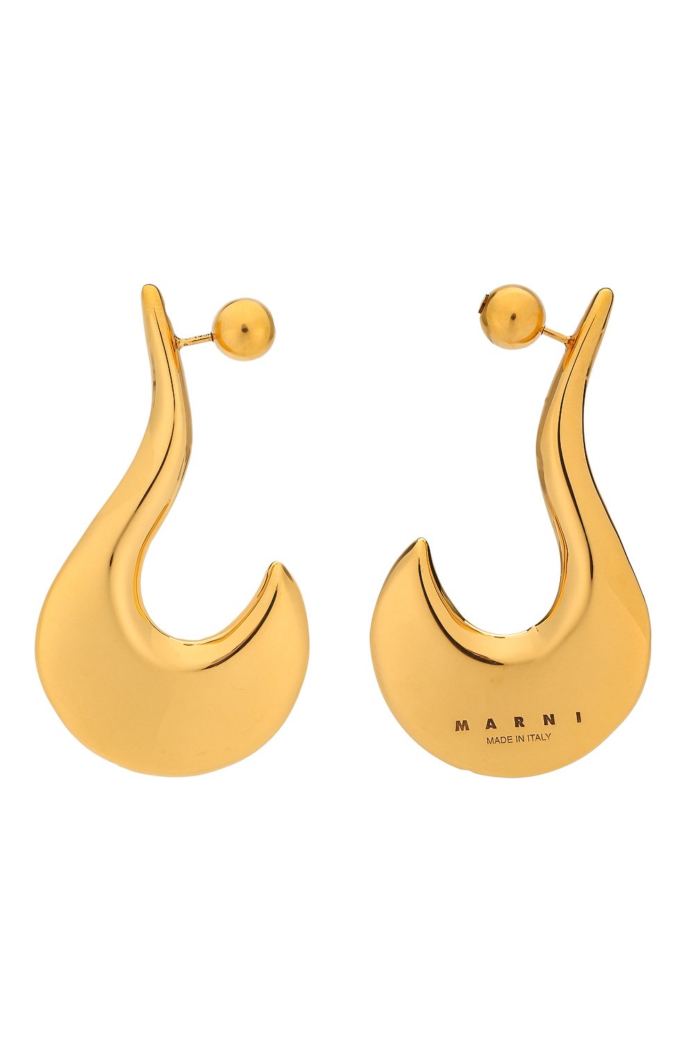 Серьги MARNI золотого цвета по цене 44450 руб., арт. 0RMV0138A0/M2000, фото 1 Серьги MARNI, арт. 0RMV0138A0/M2000, фото 1