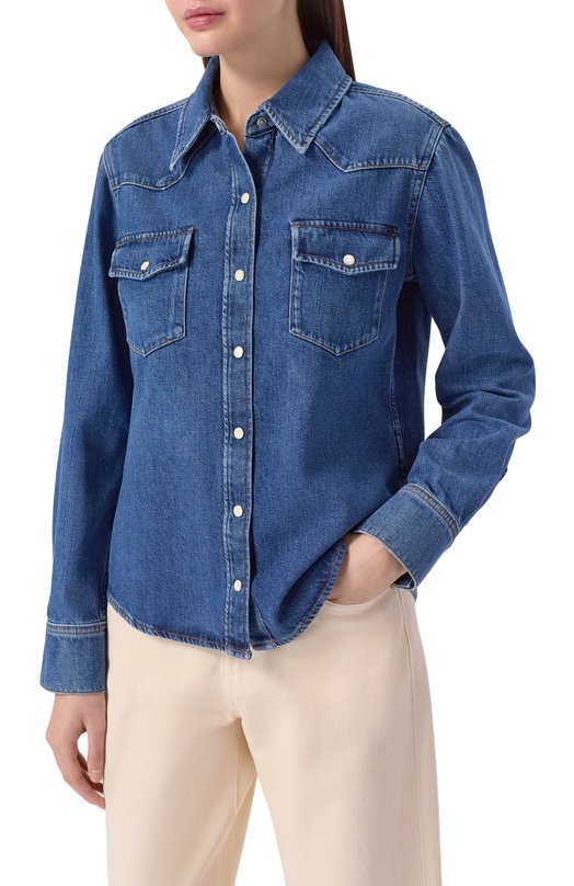 Джинсовая рубашка Frame Denim 7035217/THE CLASSIC SHIRT Синий  7035217/THE CLASSIC SHIRT Фото 3