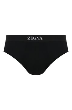 Мужские хлопковые брифы ZEGNA черного цвета, арт. N2L610090 | Фото 1 (Кросс-КТ: бельё; Материал сплава: Проставлено; Нос: Не проставлено; Материал внешний: Хлопок; Мужское Кросс-КТ: Трусы)