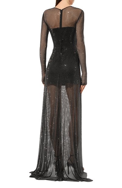 Платье с отделкой стразами YANA DRESS черного цвета по цене 1249000 руб., арт. 1-23/2-388-НС905, фото 4 Платье с отделкой стразами YANA DRESS, арт. 1-23/2-388-НС905, фото 4