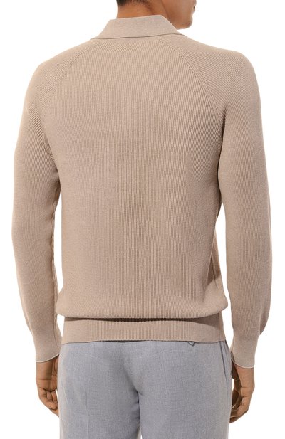 Хлопковое поло BRUNELLO CUCINELLI бежевого цвета по цене 169000 руб., арт. M29400105, фото 4 Хлопковое поло BRUNELLO CUCINELLI, арт. M29400105, фото 4