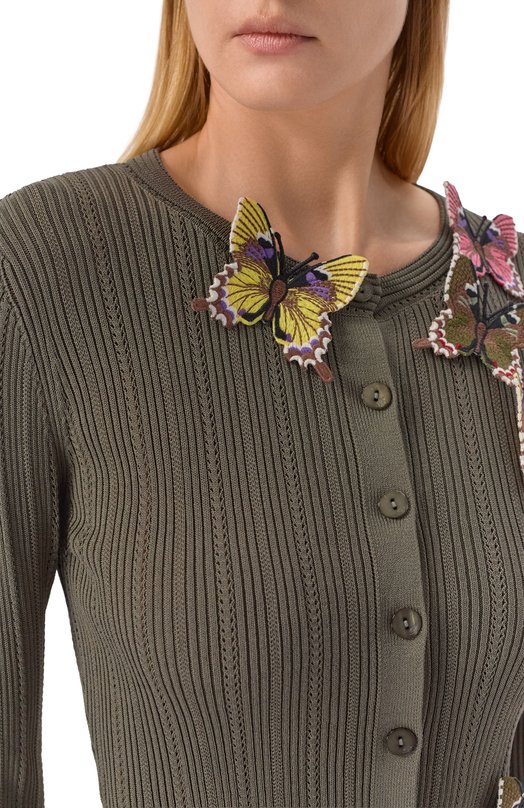 Кардиган из вискозы Blumarine 4M222A/F18753 Зелёный  4M222A/F18753 Фото 5