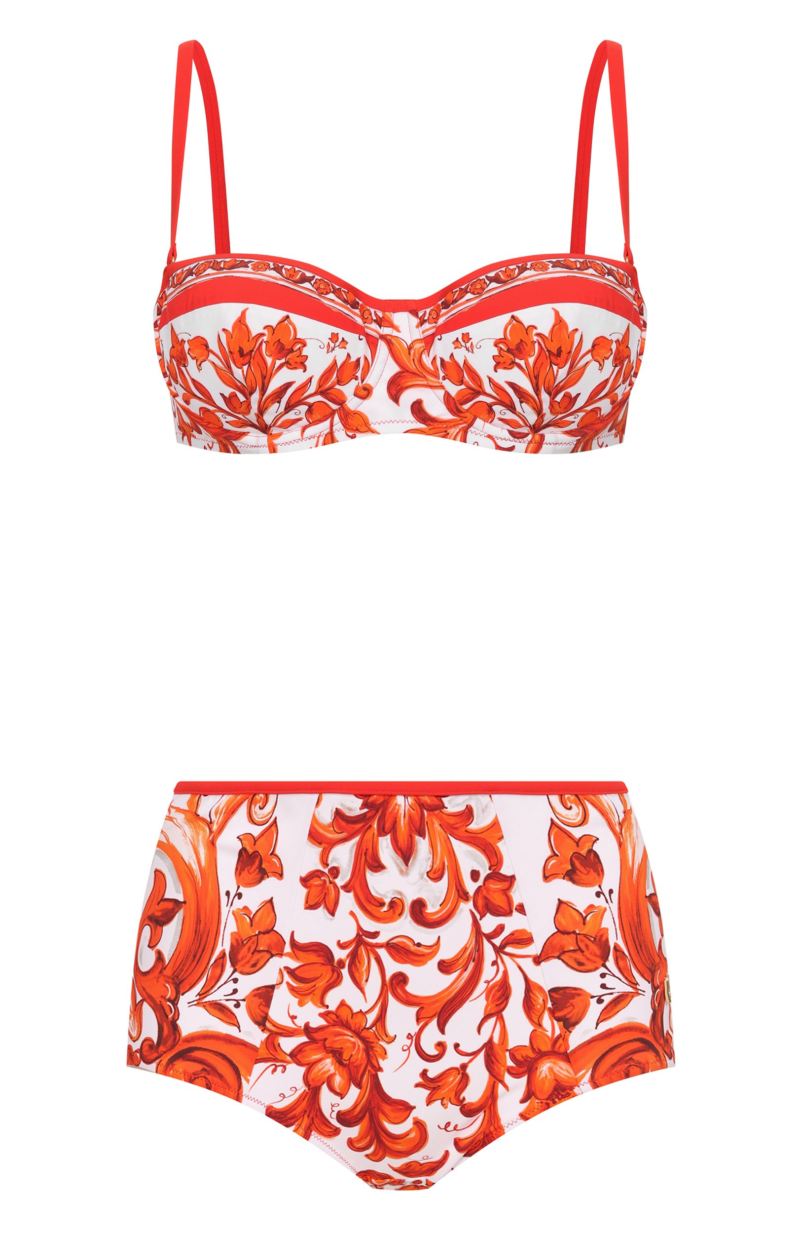Раздельный купальник DOLCE & GABBANA оранжевого цвета по цене 109500 руб., арт. 08A27J/0N019, фото 1 Раздельный купальник DOLCE & GABBANA, арт. 08A27J/0N019, фото 1