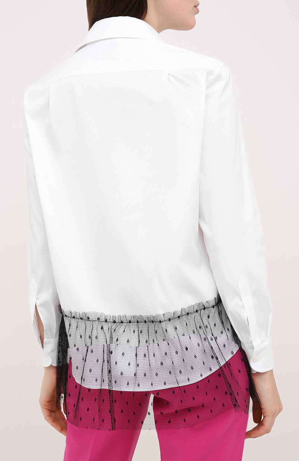 Хлопковая блузка REDVALENTINO черно-белого цвета по цене 52100 руб., арт. UR3ABD45/50K, фото 4 Хлопковая блузка REDVALENTINO, арт. UR3ABD45/50K, фото 4