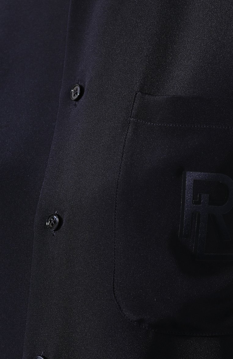 Женская шелковая рубашка RALPH LAUREN темно-синего цвета, арт. 290739994 | Фото 5 (Статус проверки: Проверена категория; Рукава: Длинные; Материал внешний: Шелк; Длина (для топов): Стандартные; Принт: Без принта; Женское Кросс-КТ: Рубашка-одежда; Стили: Кэжуэл; Драгоценные камни: Проставлено; Материал сплава: Проставлено, Проверено)