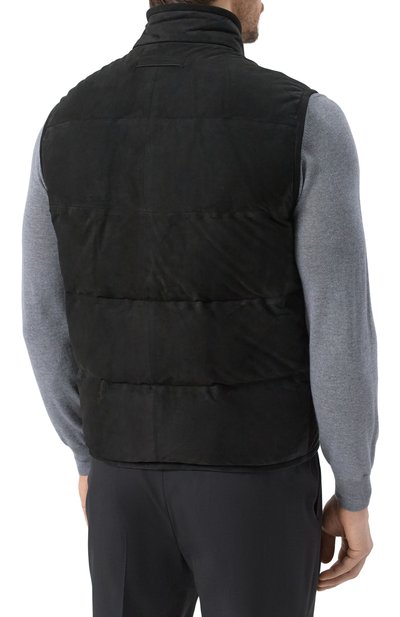 Замшевый жилет ZEGNA черного цвета по цене 834000 руб., арт. E184/UEPVMA8, фото 4 Замшевый жилет ZEGNA, арт. E184/UEPVMA8, фото 4