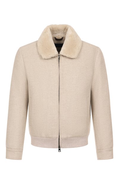 Мужской бомбер с меховым воротником ANDREA CAMPAGNA, арт. 25U029-DB1CNX