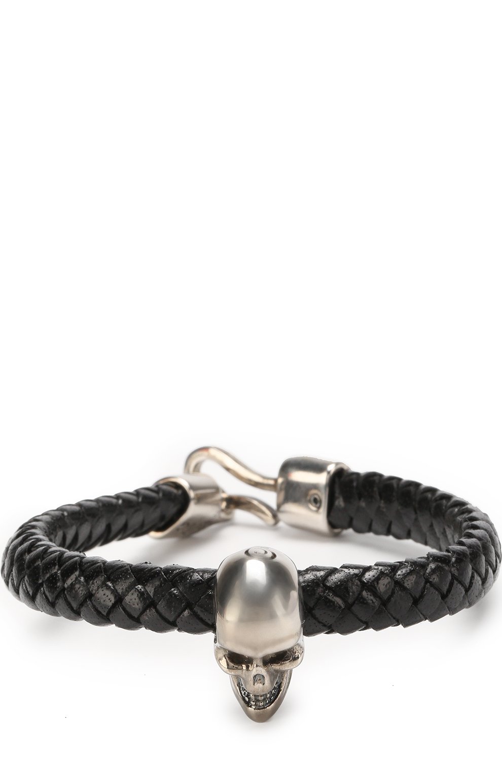 Плетеный кожаный браслет с черепом ALEXANDER MCQUEEN, арт. 354165/J16KI, фото 1