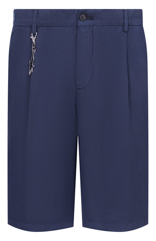 Шорты из хлопка и льна Paul&Shark 25414034 Синий 25414034