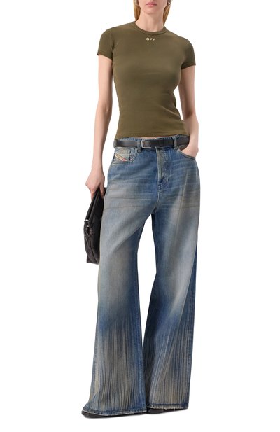 Хлопковая футболка OFF-WHITE, арт. 0WAA065S25JER001, фото 2