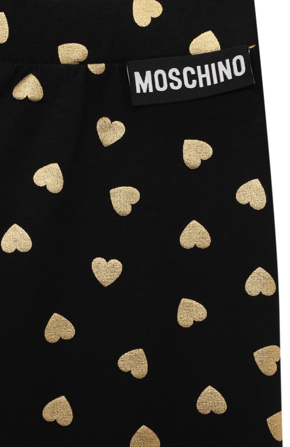 Хлопковые легинсы MOSCHINO черного цвета по цене 8710 руб., арт. HDP066/LBB3E/10-14, фото 3 Хлопковые легинсы MOSCHINO, арт. HDP066/LBB3E/10-14, фото 3