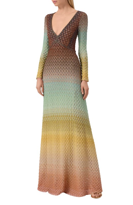 Платье из вискозы Missoni DS25SG3X/BR0134 Разноцветный  DS25SG3X/BR0134 Фото 3