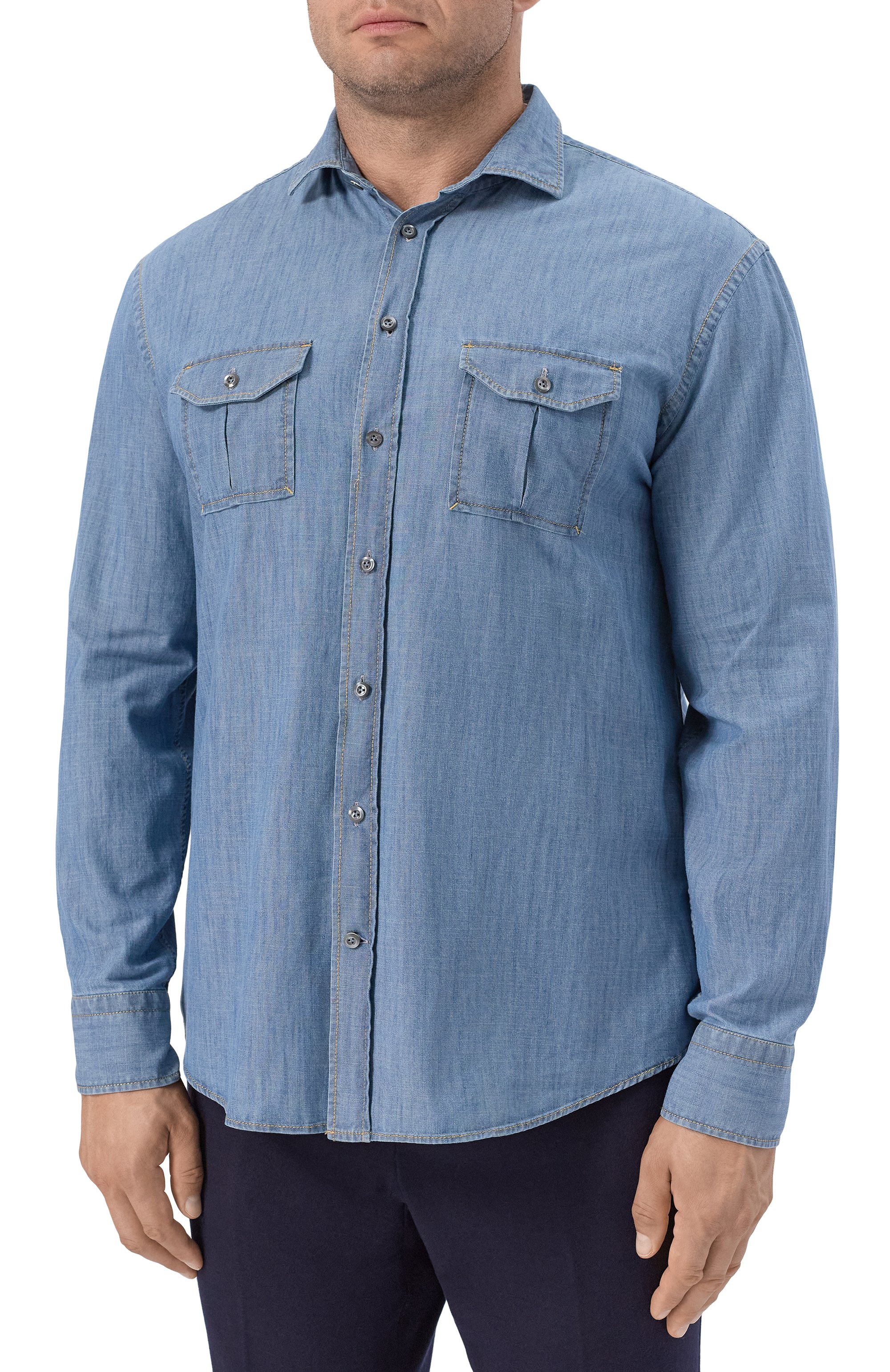 Джинсовая рубашка VAN LAACK, арт. VL-RIK0S2-P0SFWK/155352/3XL-6XL, фото 3