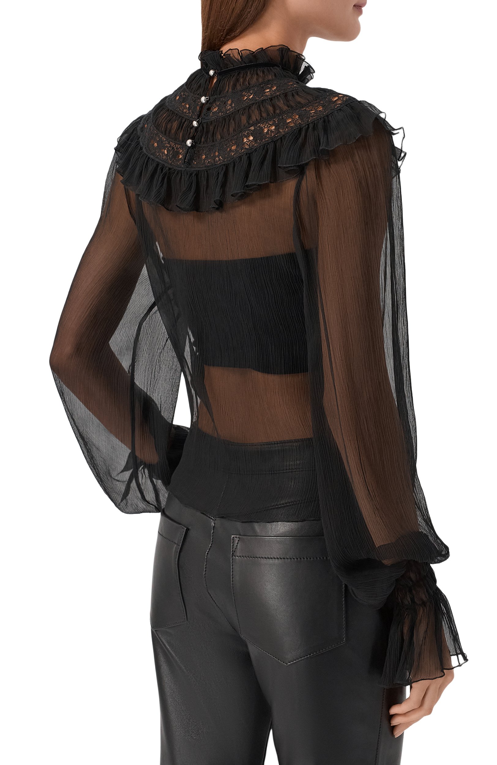Шелковая блузка ANN DEMEULEMEESTER, арт. B0014416/FA732, фото 4