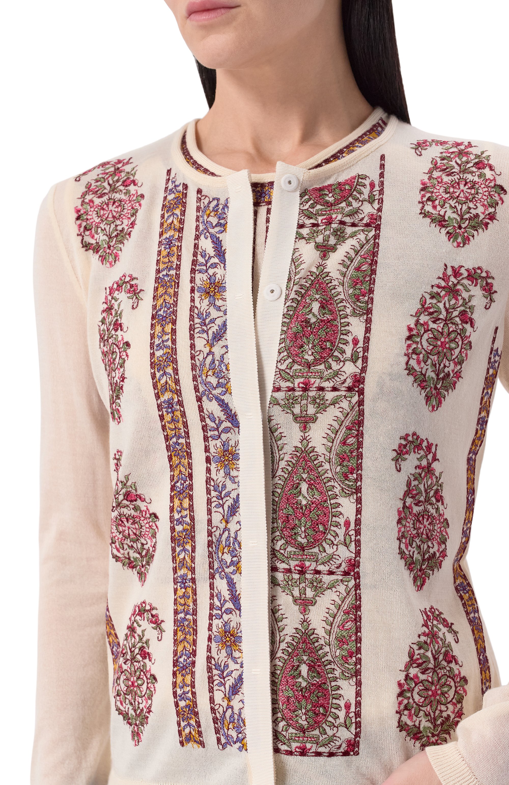 Кардиган из кашемира и шелка GIAMBATTISTA VALLI, арт. 26SSPVCMM34P/80CAS, фото 5