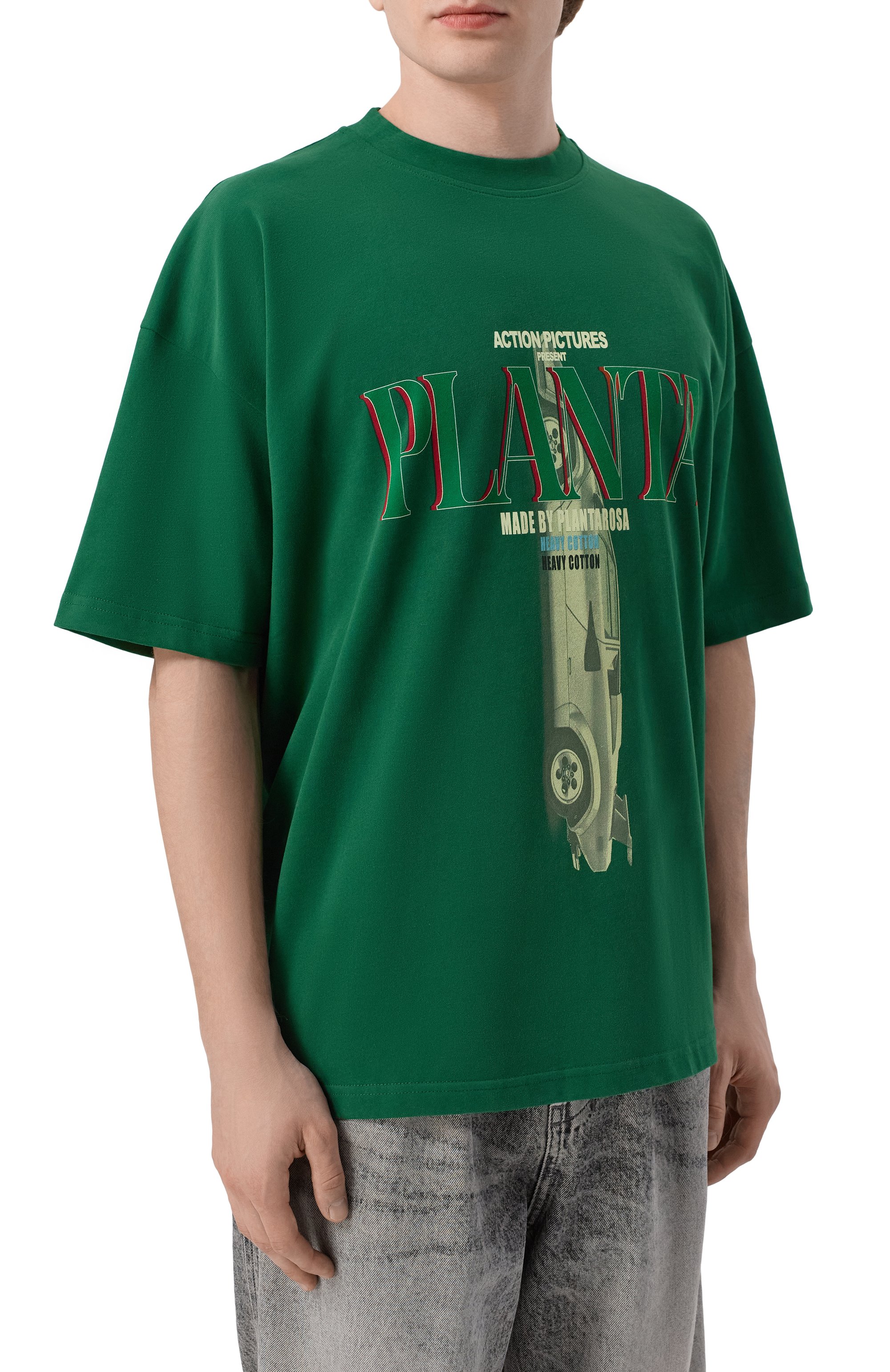 Хлопковая футболка PLANTA ROSA, арт. PR/T01/PITSTOP-NOIR/220VELVET, фото 4