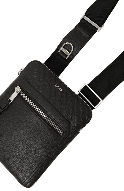 Кожаная сумка BOSS черного цвета по цене 29400 руб., арт. 50503795, фото 3 Кожаная сумка BOSS, арт. 50503795, фото 3