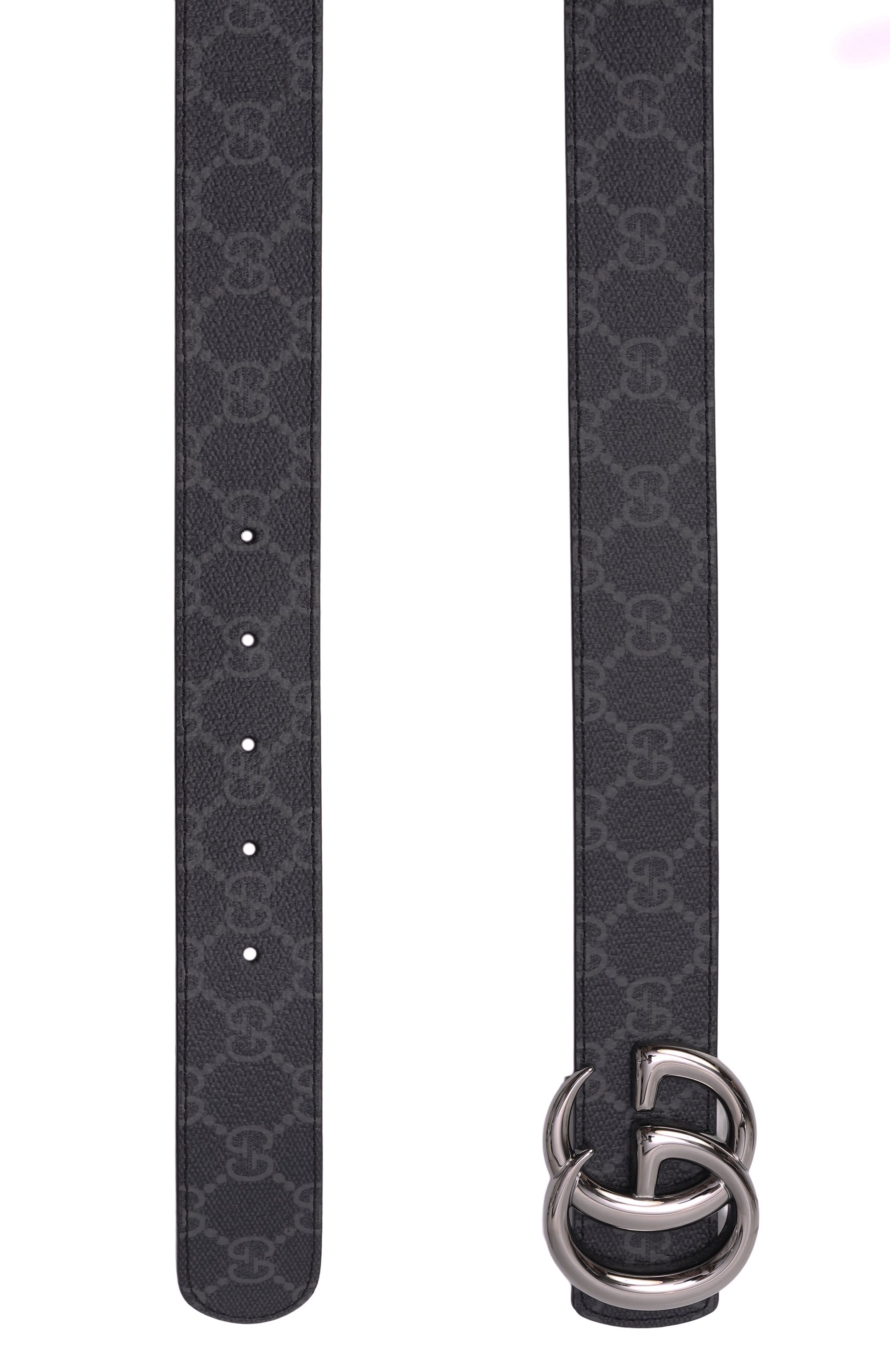 Двусторонний ремень GUCCI черного цвета по цене 74200 руб., арт. 838593/FAEWZ, фото 4 Двусторонний ремень GUCCI, арт. 838593/FAEWZ, фото 4