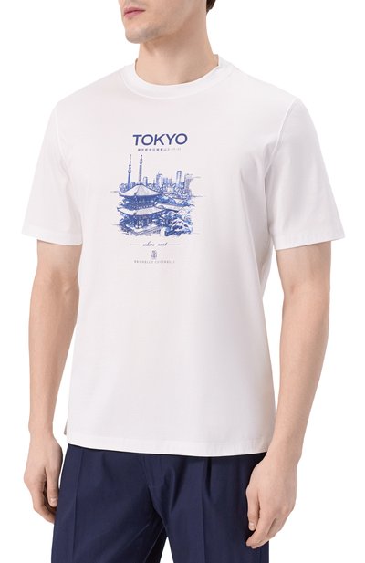 Хлопковая футболка BRUNELLO CUCINELLI, арт. M0B138453, фото 3