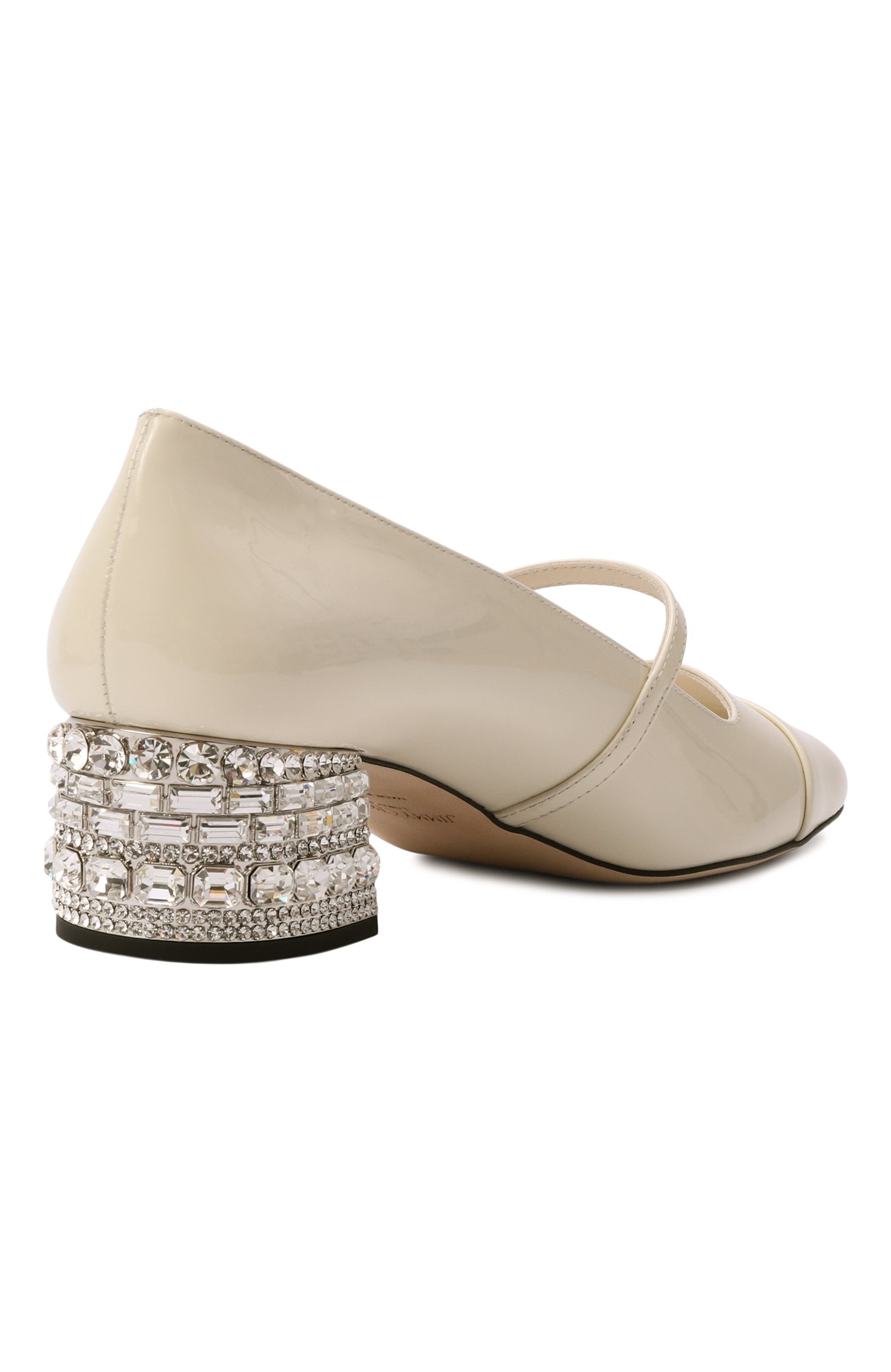 Кожаные туфли elisa 45 JIMMY CHOO кремового цвета по цене 144500 руб., арт. ELISACRYSTAL45PAT, фото 5 Кожаные туфли elisa 45 JIMMY CHOO, арт. ELISACRYSTAL45PAT, фото 5