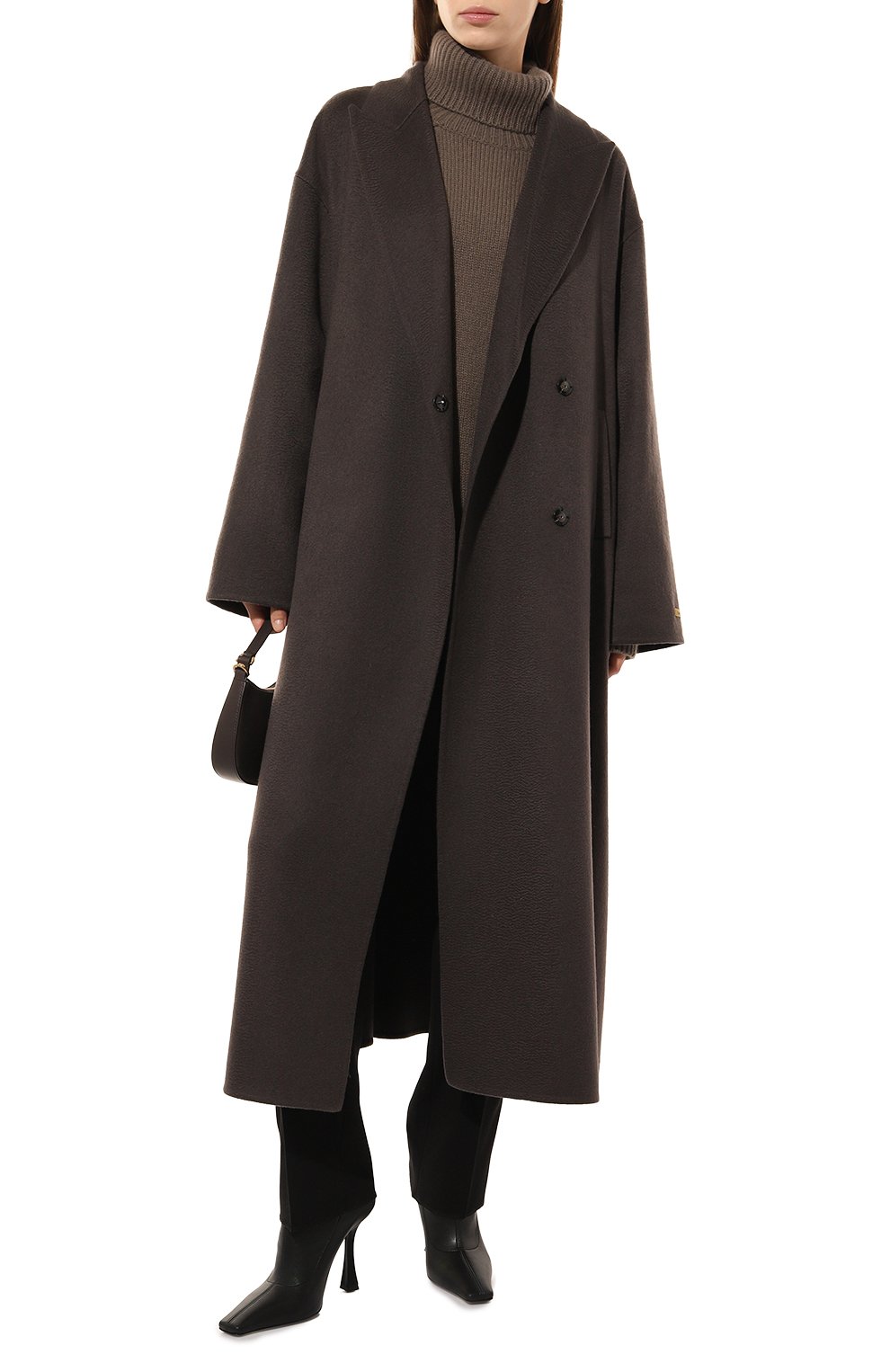 Кашемировое пальто FREEAGE темно-коричневого цвета по цене 376000 руб., арт. WW25.CT014.3070.309, фото 2 Кашемировое пальто FREEAGE, арт. WW25.CT014.3070.309, фото 2