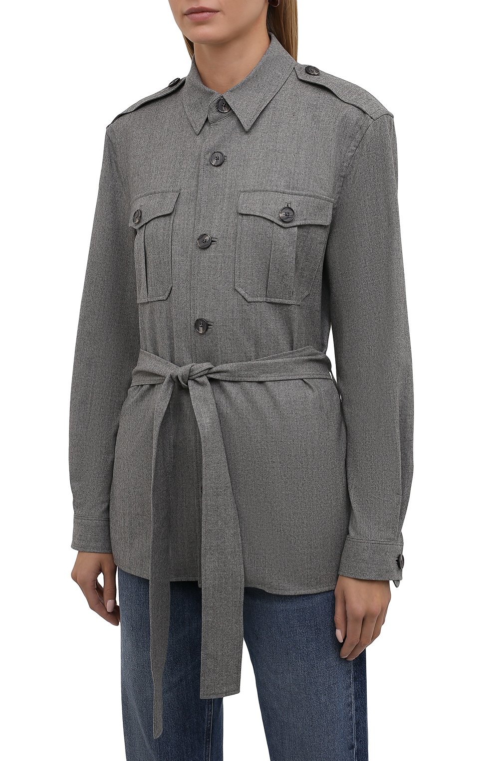 Шерстяная рубашка POLO RALPH LAUREN серого цвета по цене 33200 руб., арт. 211841912, фото 3 Шерстяная рубашка POLO RALPH LAUREN, арт. 211841912, фото 3