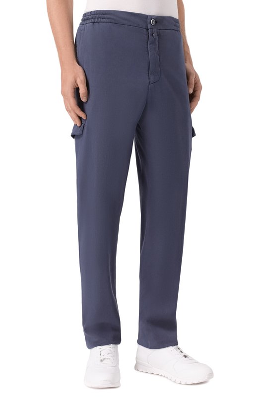 Брюки-карго из лиоцелла Kiton UPLACTK0606H05 Синий  UPLACTK0606H05 Фото 3