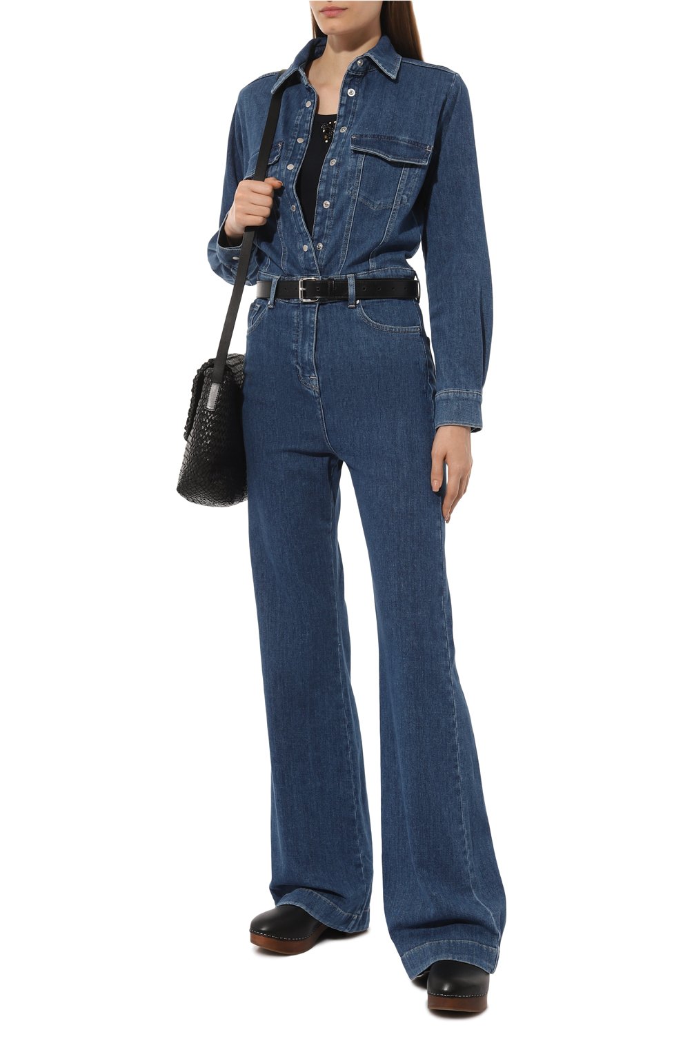 Джинсовый комбинезон 7 FOR ALL MANKIND синего цвета по цене 30750 руб., арт. JSXLD530HM, фото 2 Джинсовый комбинезон 7 FOR ALL MANKIND, арт. JSXLD530HM, фото 2