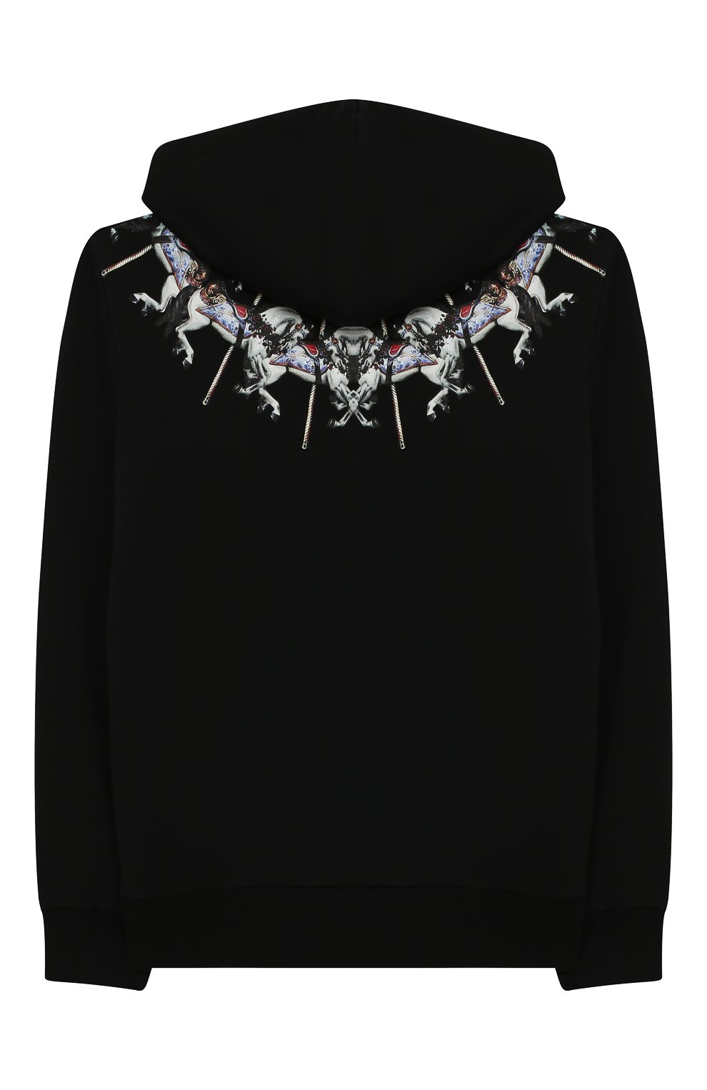 Хлопковая толстовка MARCELO BURLON KIDS OF MILAN черного цвета по цене 29150 руб., арт. 20E/B/MB/2204/0020/8-14Y, фото 2 Хлопковая толстовка MARCELO BURLON KIDS OF MILAN, арт. 20E/B/MB/2204/0020/8-14Y, фото 2