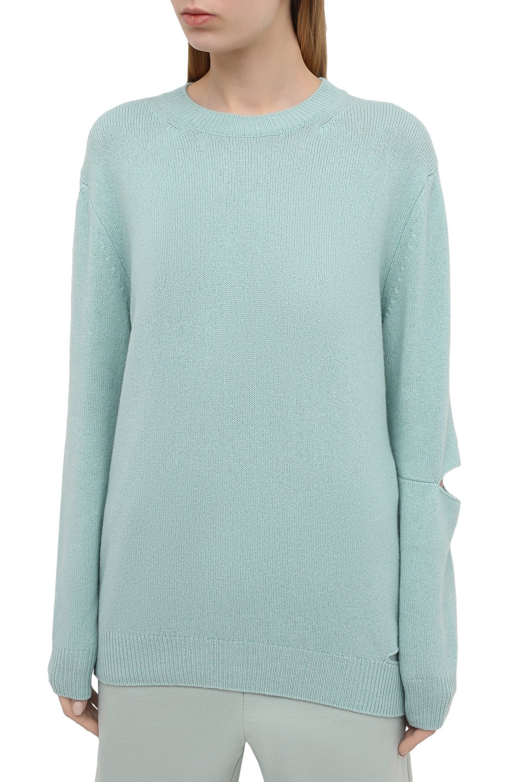 Кашемировый пуловер STELLA MCCARTNEY светло-голубого цвета по цене 94950 руб., арт. 601883/S7231, фото 3 Кашемировый пуловер STELLA MCCARTNEY, арт. 601883/S7231, фото 3